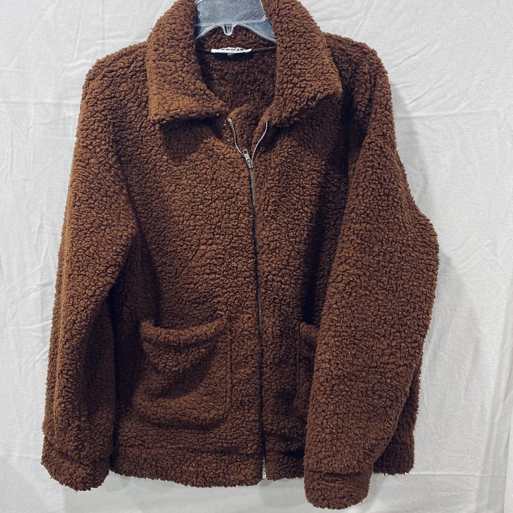 Faux Teddy Zip Jackey
